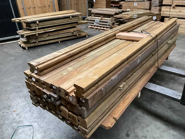 Grenen schuttingppaal geïmpregneerd - 270x8,8x8,8 cm (43x) - afbeelding 2 van  10