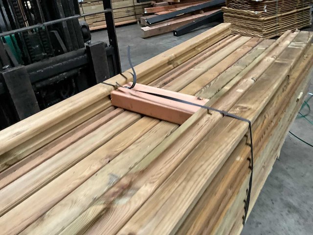 Grenen schuttingppaal geïmpregneerd - 270x8,8x8,8 cm (43x) - afbeelding 9 van  10