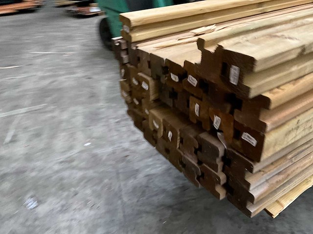 Grenen schuttingppaal geïmpregneerd - 270x8,8x8,8 cm (43x) - afbeelding 4 van  5