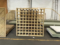 Grenen trellis recht horizontaal 180x180 cm (3x) - afbeelding 2 van  6