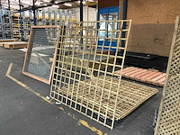 Grenen trellis recht horizontaal hek 180x180 cm (4x) - afbeelding 1 van  7
