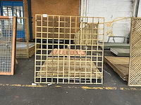 Grenen trellis recht horizontaal hek 180x180 cm (4x) - afbeelding 2 van  7