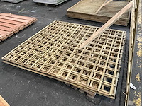 Grenen trellis recht horizontaal hek 180x180 cm (4x) - afbeelding 4 van  7