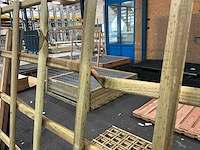 Grenen trellis recht horizontaal hek 180x180 cm (4x) - afbeelding 6 van  7