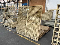 Grenen trellis scherm jasmijn 180x180 cm (7x) - afbeelding 1 van  7