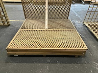 Grenen trellis scherm jasmijn 180x180 cm (7x) - afbeelding 4 van  7