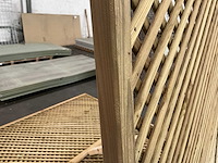 Grenen trellis scherm jasmijn 180x180 cm (7x) - afbeelding 5 van  7