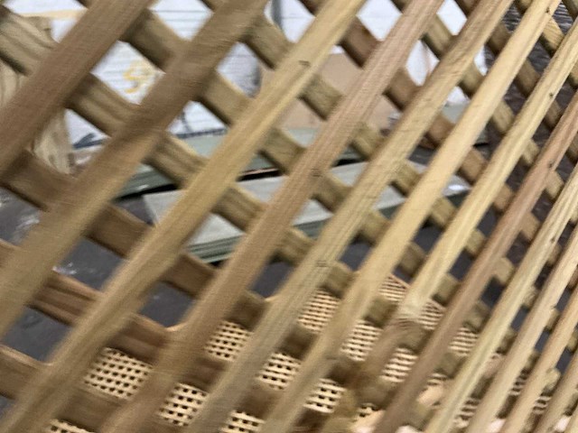 Grenen trellis scherm jasmijn 180x180 cm (7x) - afbeelding 6 van  7