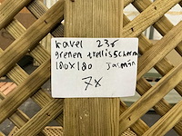 Grenen trellis scherm jasmijn 180x180 cm (7x) - afbeelding 7 van  7