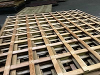 Grenen trellis tuinscherm geïmpregneerd - 180x180 cm (8x) - afbeelding 3 van  11