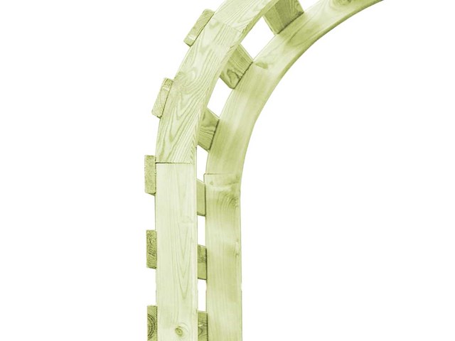 Grenen tuinbank met rozenboog - 130x60x230 cm - afbeelding 2 van  4