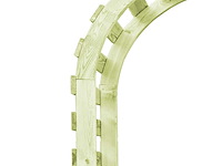 Grenen tuinbank met rozenboog - 130x60x230 cm - afbeelding 2 van  4