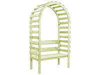 Grenen tuinbank met rozenboog - 130x60x230 cm - afbeelding 4 van  4