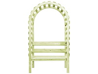 Grenen tuinbank met rozenboog - 130x60x230 cm - afbeelding 1 van  4