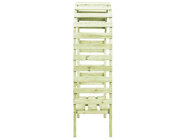 Grenen tuinbank met rozenboog - 130x60x230 cm - afbeelding 2 van  6