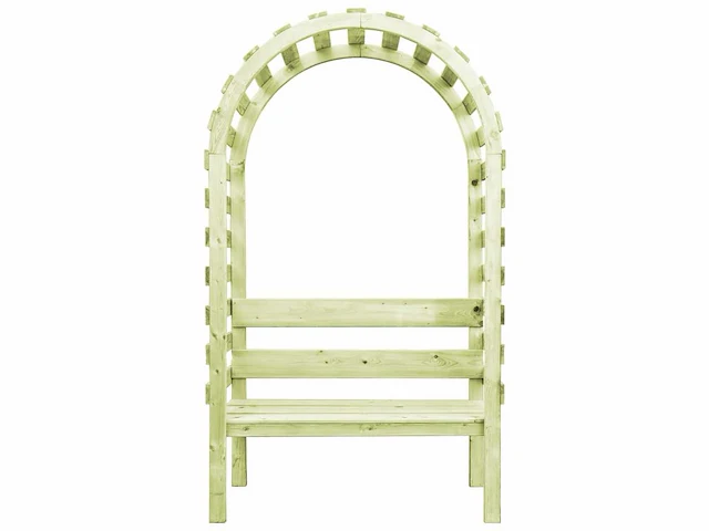 Grenen tuinbank met rozenboog - 130x60x230 cm - afbeelding 1 van  6