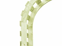 Grenen tuinbank met rozenboog - 130x60x230 cm - afbeelding 3 van  6