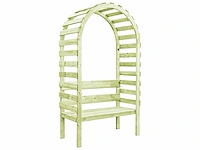 Grenen tuinbank met rozenboog - 130x60x230 cm - afbeelding 6 van  6
