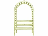 Grenen tuinbank met rozenboog - 130x60x230 cm