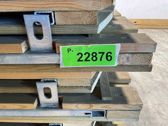 Grenen tuindeur met toog 100x180 cm (2x) - afbeelding 4 van  4