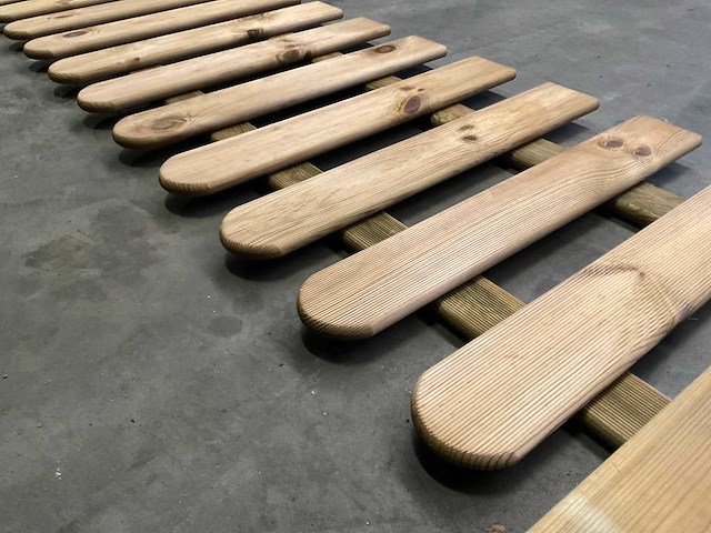 Grenen tuinhekwerk met paal geïmpregneerd - 190x60 cm (5x) - afbeelding 3 van  4