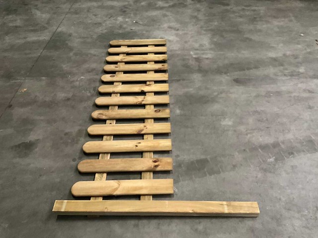 Grenen tuinhekwerk met paal geïmpregneerd - 190x60 cm (5x) - afbeelding 4 van  4