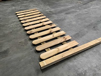 Grenen tuinhekwerk met paal geïmpregneerd - 190x60 cm (5x) - afbeelding 2 van  4