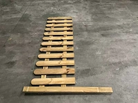 Grenen tuinhekwerk met paal geïmpregneerd - 190x60 cm (5x) - afbeelding 4 van  4