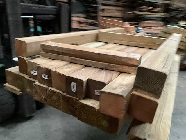 Grenen tuinpaal geïmpregneerd - 180x8,8x8,8 cm (18x) - afbeelding 5 van  9