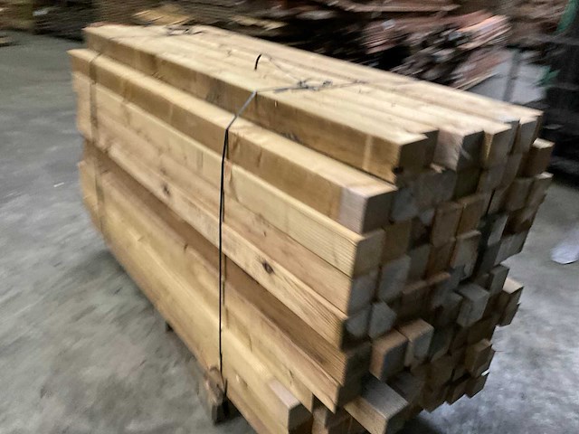 Grenen tuinpaal geïmpregneerd - 180x8,8x8,8 cm (98x) - afbeelding 3 van  8