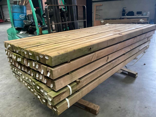 Grenen tuinpaal geïmpregneerd 270x8,8x8,8 cm (13x) - afbeelding 3 van  7