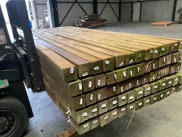 Grenen tuinpaal geïmpregneerd 270x8,8x8,8 cm (13x) - afbeelding 4 van  7