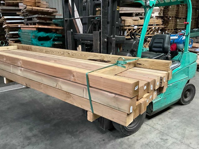 Grenen tuinpaal geïmpregneerd 300x8,8x8,8 cm (20x) - afbeelding 1 van  10