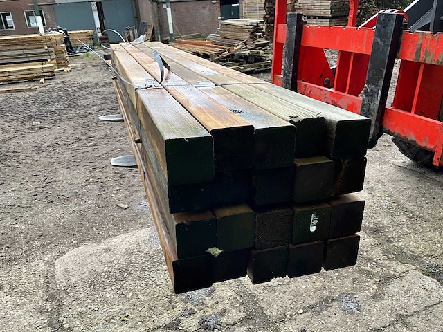 Grenen tuinpaal geschaafd 210x6,8x6,8 cm (20x) - afbeelding 2 van  5