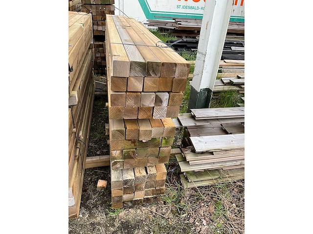 Grenen tuinpaal geschaafd 210x6,8x6,8 cm (60x) - afbeelding 6 van  6