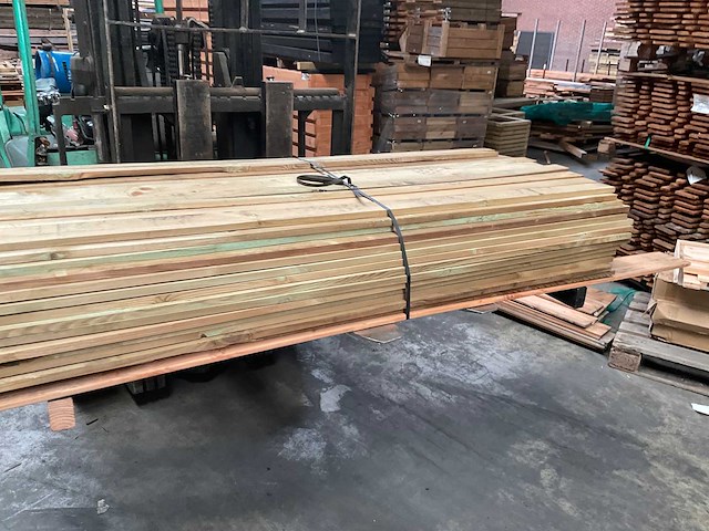 Grenen tuinplank geïmpregneerd - 180x6,5x1,8 cm (170x) - afbeelding 3 van  4
