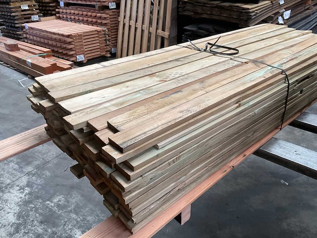 Grenen tuinplank geïmpregneerd - 180x6,5x1,8 cm (170x) - afbeelding 4 van  4