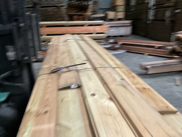 Grenen tuinplank geïmpregneerd zweeds rabat 400x15x2,2 cm (16x) - afbeelding 2 van  14