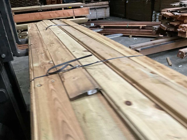 Grenen tuinplank geïmpregneerd zweeds rabat 400x15x2,2 cm (16x) - afbeelding 3 van  14