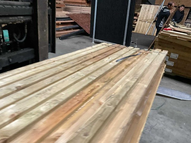 Grenen tuinplank rhombusprofiel geïmpregneerd - 180x14,5x2,8 cm (26x) - afbeelding 7 van  8