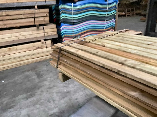 Grenen tuinplank rhombusprofiel geïmpregneerd - 180x14,5x2,8 cm (26x) - afbeelding 3 van  8