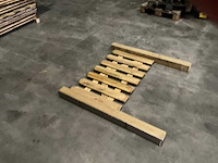 Grenen tuinpoort met palen geïmpregneerd - 100x60 cm (10x) - afbeelding 2 van  3