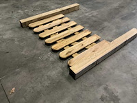 Grenen tuinpoort met palen geïmpregneerd - 100x60 cm (10x) - afbeelding 3 van  3