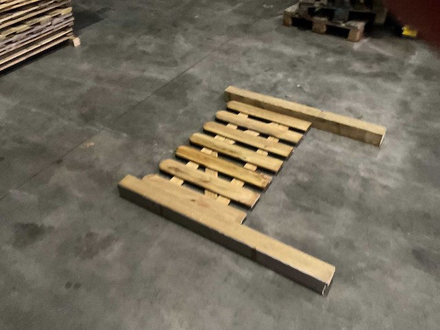 Grenen tuinpoort met palen geïmpregneerd - 100x60 cm (10x) - afbeelding 2 van  2