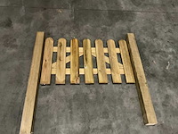 Grenen tuinpoort met palen geïmpregneerd - 100x60 cm (10x)