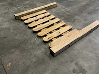 Grenen tuinpoort met palen geïmpregneerd - 100x60 cm (10x) - afbeelding 3 van  3