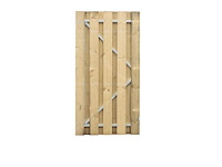Grenen tuinpoort met stalen frame - 180x100 cm - afbeelding 1 van  1