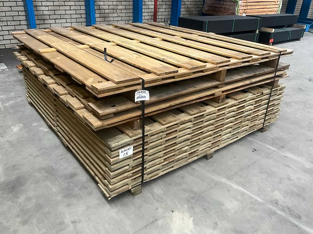Grenen tuinscherm 180x180 cm (13x) - afbeelding 4 van  6