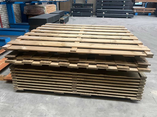 Grenen tuinscherm 180x180 cm (13x) - afbeelding 5 van  6