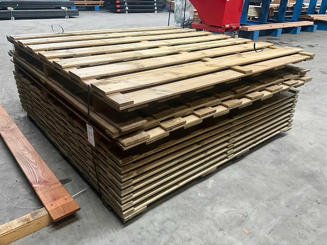 Grenen tuinscherm 180x180 cm (13x) - afbeelding 6 van  6